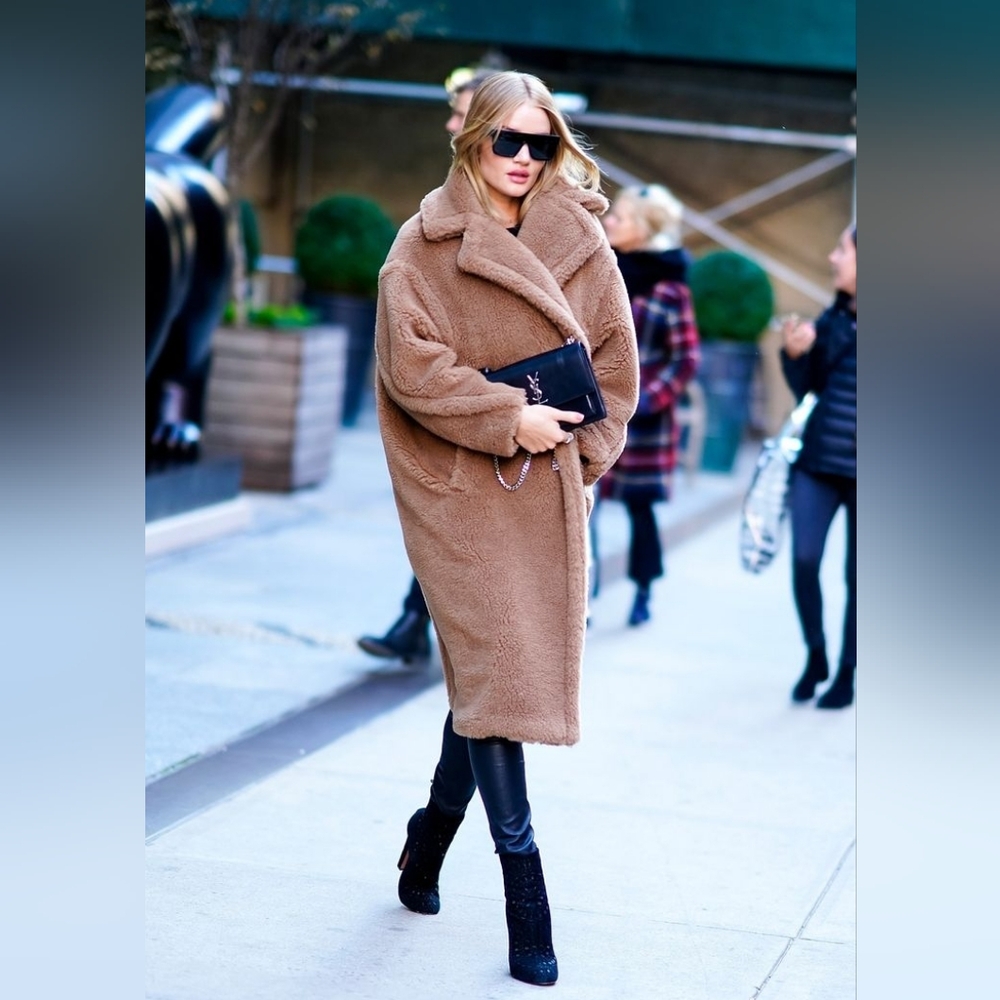 NWT Max Mara Teddy Coat Camel Size S Small